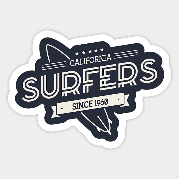 California Surfers Sticker by Digster